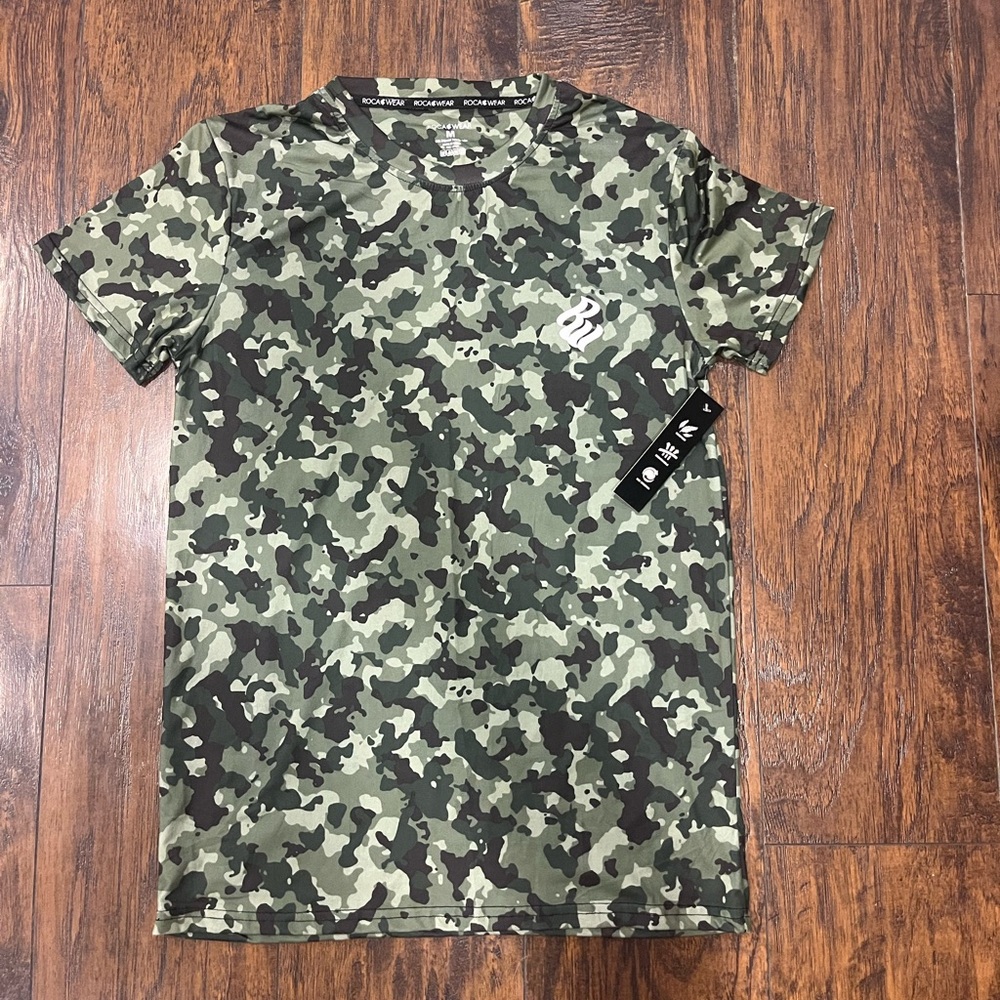 Rocawear Green Camouflage Short Sleeve Tee
